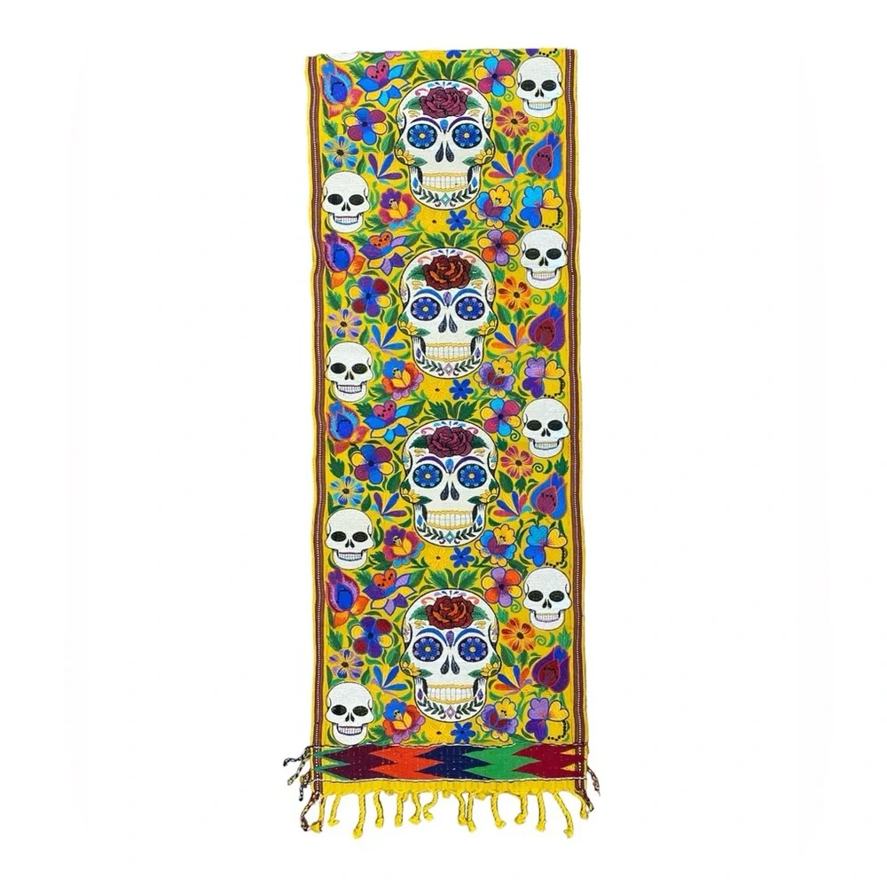 Skull Embroidered Table Runner - Picture 1 of 1